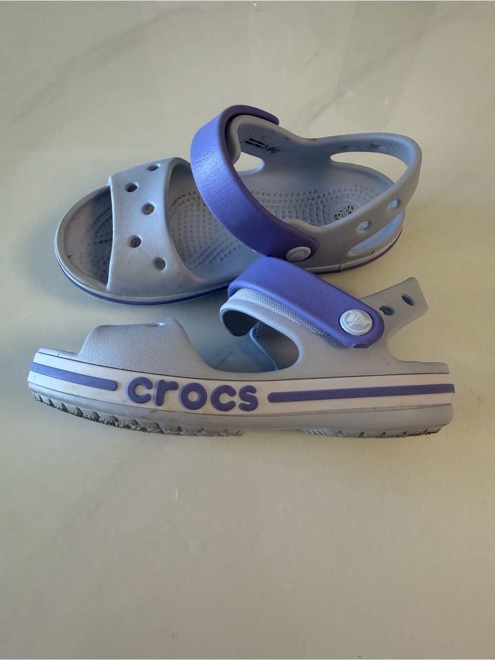 Crocs Kids Bayaband Sandals in Light Purple